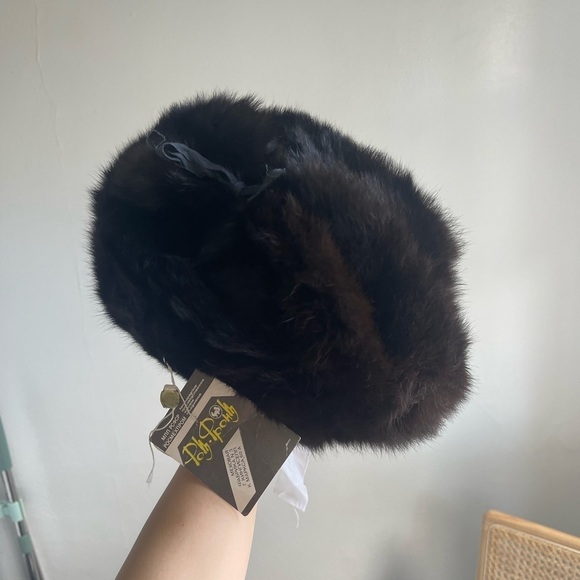 Vintage 60s Russian Mink Fur Ushanka Winter Hat - Picture 2 of 13